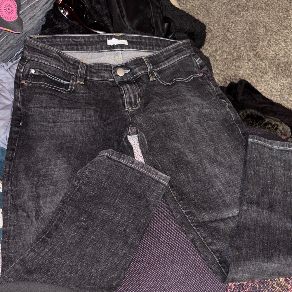 Eileen Fisher Dark Gray Straight Leg Jeans Size 6p